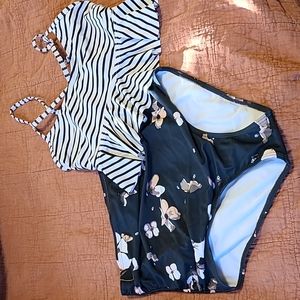 Cocoship high waisted two piece swimsuit